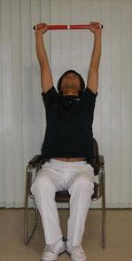 棒体操　後屈運動　Stick physical exercise retroflexion movement